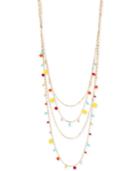 M. Haskell For Inc International Concepts Gold-tone Multicolor Bead & Pom-pom Multi-row Necklace, Only At Macy's