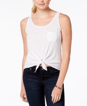 Rebellious One Juniors Tie-front Tank Top