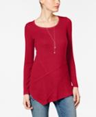 Inc International Concepts Ribbed Asymmetrical Tunic, Created For Macy's