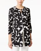 Kasper Abstract-print Long Jacket