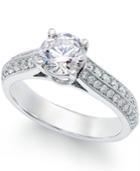 Diamond Certified Engagement Ring In Platinum (1-3/8 Ct. T.w.)