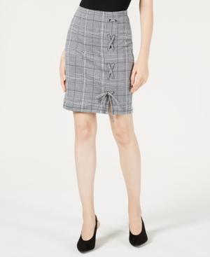 Project 28 Nyc Menswear Plaid Lace-up Skirt