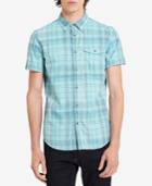 Calvin Klein Jeans Men's End-on-end Plaid Utility Shirt