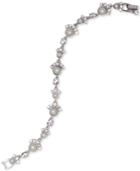Givenchy Silver-tone Crystal & Imitation Pearl Flex Bracelet