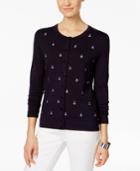Charter Club Anchor-embroidered Cardigan, Only At Macy's
