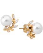 Majorica Gold-plated Sterling Silver Imitation Pearl And Crystal Earring Jackets