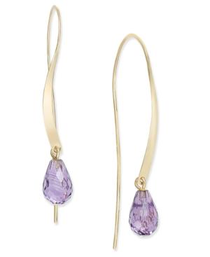 Amethyst Briolette Threader Earrings (4-1/2 Ct. T.w.) In 14k Gold