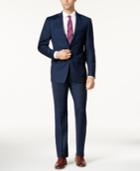Calvin Klein Men's Extra Slim-fit Blue Flannel Suit