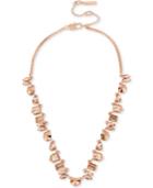 Kenneth Cole New York Rose Gold-tone Crystal And Metallic Collar Necklace