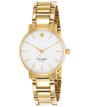 Kate Spade New York Watch, Women's Gramercy Gold-tone Bracelet 34mm 1yru0002