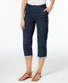 Lee Platinum Cropped Cargo Twilight Wash Jeans