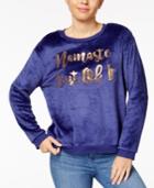 Hybrid Juniors' Namaste Out Of It Embellished Sweatshirt