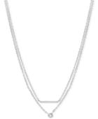 Kenneth Cole New York Bar And Crystal Layer Pendant Necklace