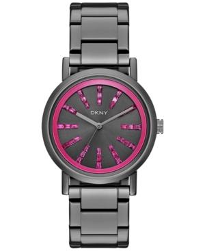 Dkny Women's Soho Gunmetal Stainless Steel Bracelet Watch 38mm Ny2420