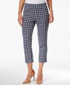 Charter Club Petite Cambridge Printed Pull-on Capri Pants, Created For Macy's