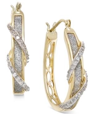 Diamond Wrap-around Hoop Earrings (1/6 Ct. T.w.) In 14k Gold