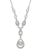 Wrapped In Love Diamond Double Drop Pendant Necklace In 14k White Gold (1-1/2 Ct. T.w.)