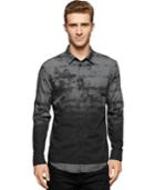 Calvin Klein Jeans Sartorial Stripe Floral-print Long-sleeve Shirt
