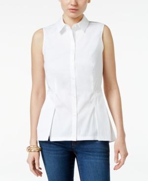 Charter Club Peplum Sleeveless Blouse, Only At Macy's