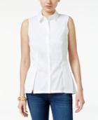 Charter Club Peplum Sleeveless Blouse, Only At Macy's