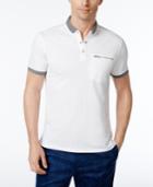 Calvin Klein Men's Slim-fit Solid Mini-contrast Polo
