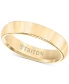 Triton Domed Comfort Fit Band In Yellow Tungsten Carbide