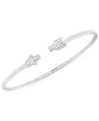 Diamond Arrow Flexie Bangle Bracelet (1/6 Ct. T.w.) In Sterling Silver