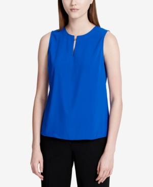 Calvin Klein Slit Keyhole Top
