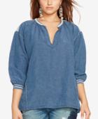 Polo Ralph Lauren Shirred Peasant Top