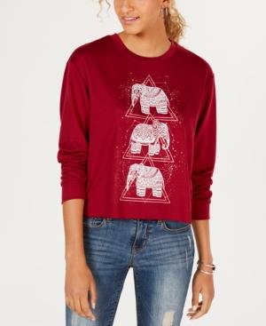 Rebellious One Juniors' Elephant Graphic-print T-shirt