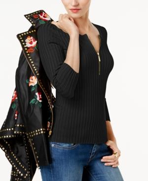 Inc International Concepts Zip-front Sweater, Created For Macy's