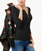 Inc International Concepts Zip-front Sweater, Created For Macy's