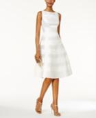 Adrianna Papell Striped A-line Dress