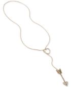 Betsey Johnson Gold-tone Pave Arrow And Heart Y-neck Necklace