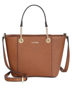 Calvin Klein Saffiano Leather Satchel Mini Bag