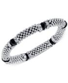 2028 Silver-tone Stone And Crystal Metallic Beaded Stretch Bracelet, A Macy's Exclusive Style