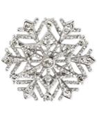 Charter Club Silver-tone Crystal Snowflake Brooch, Created For Macy's