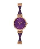 Bertha Quartz Amanda Collection Rose Gold And Purple Leather Watch 36mm