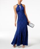 Nightway Cutout Lace Gown