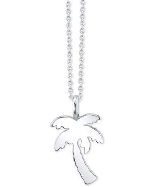 Unwritten Palm Tree 18 Pendant Necklace In Sterling Silver