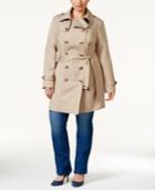 Jones New York Plus Size Water-resistant Double-breasted Trench Coat