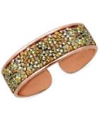 Say Yes To The Prom Rose Gold-tone Multi-color Glitter Bracelet
