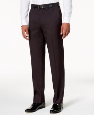 Sean John Men's Classic-fit Burgundy Tic Stretch Pants