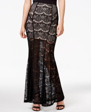 Guess Lace Trumpet Maxi Skirt