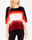Vince Camuto Printed Dolman-sleeve Top
