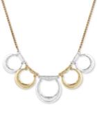 Lucky Brand Two-tone Circle Drop Collar Necklace, 17 + 2 Extender
