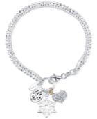 Disney Two-tone Frozen Charm Bracelet In Sterling Silver And 14k Gold-plated Sterling Silver