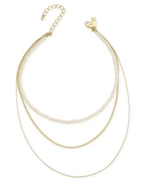 Inc International Concepts Gold-tone Multi-strand Choker Necklace, Only At Macy's