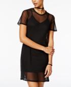 Material Girl Juniors' Mesh Overlay Slip Dress, Only At Macy's