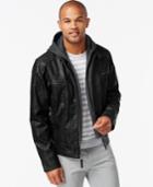 Calvin Klein Faux-leather Bomber Hoodie